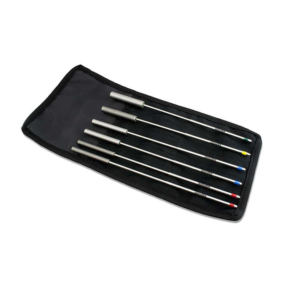 Pack Deluxe de 6 battes de triangle Tubular GROVER – acier inoxydable
