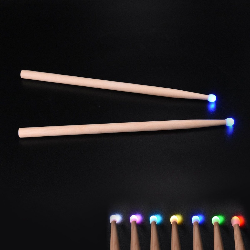 Baguettes de Tambour - Marching LUMINEUSES finition bois
