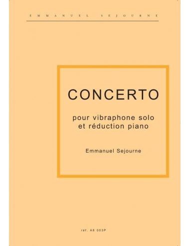 Concerto for Solo Vibraphone and Piano Reduction | SEJOURNE E.
