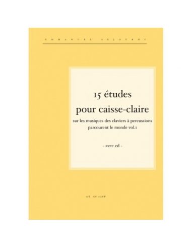 15 Etudes pour Caisse-claire (avec Music) | SEJOURNE E. MANDELLI J-M.