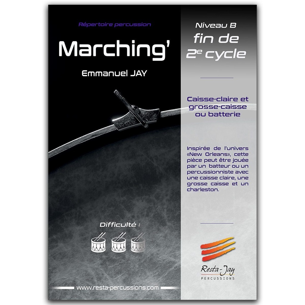 Marching' - Caisse claire et Grosse-caisse | JAY E.