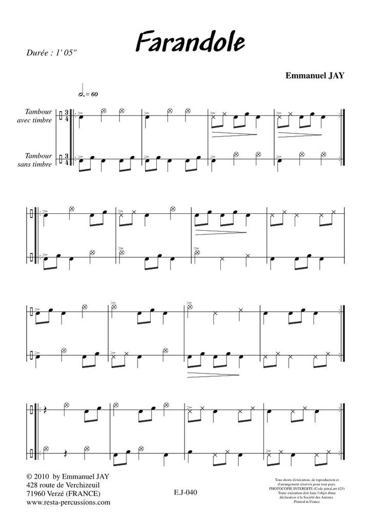 Farandole - Duo de Tambour | JAY E.