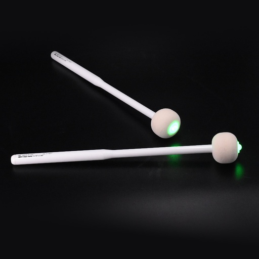 [BatteLUM-Bl-Pair] Battes grosse-caisse - Marching LUMINEUSES finition blanche