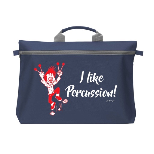 [SAC-LikePercus] Document bag - I like percussion (Navy blue)