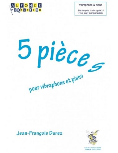 [A226006P] 5 pièces pour vibraphone et piano | DUREZ J-F.