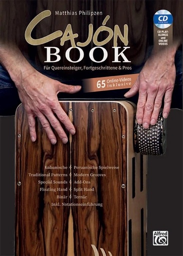 [AMPG20296G] Cajon book – avec CD et 65 videos online | VERSION ALLEMANDE | PHILIPZEN Matthias